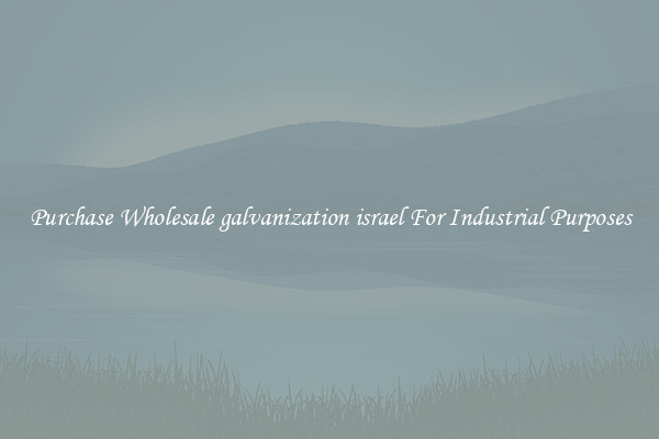 Purchase Wholesale galvanization israel For Industrial Purposes
