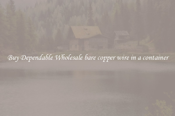 Buy Dependable Wholesale bare copper wire in a container