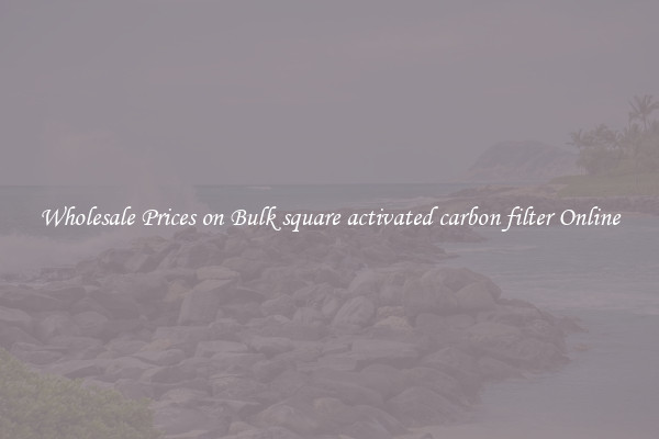 Wholesale Prices on Bulk square activated carbon filter Online