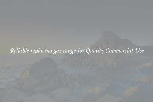 Reliable replacing gas range for Quality Commercial Use