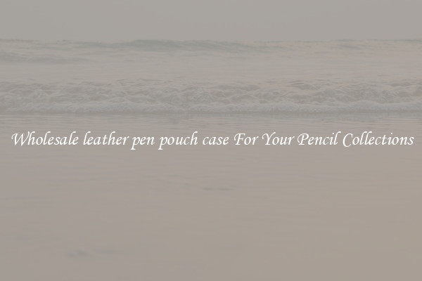 Wholesale leather pen pouch case For Your Pencil Collections