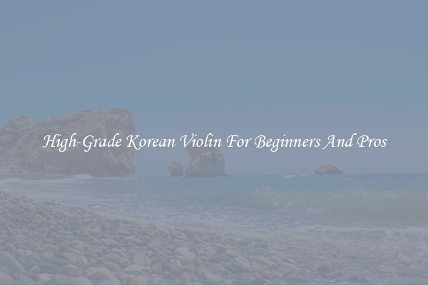 High-Grade Korean Violin For Beginners And Pros