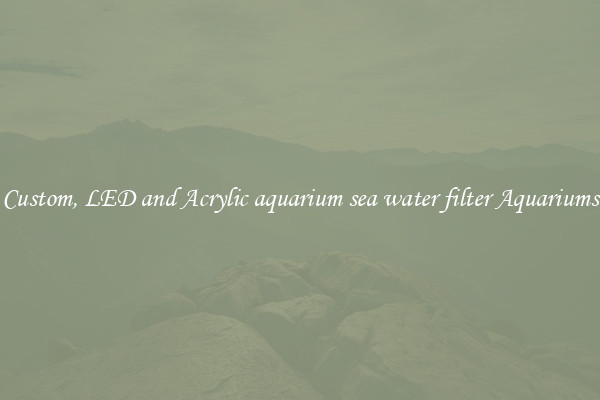 Custom, LED and Acrylic aquarium sea water filter Aquariums