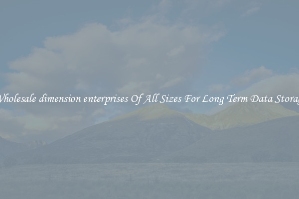 Wholesale dimension enterprises Of All Sizes For Long Term Data Storage