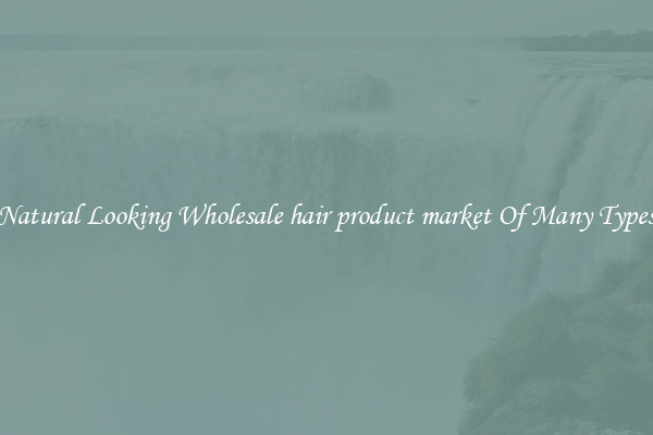 Natural Looking Wholesale hair product market Of Many Types