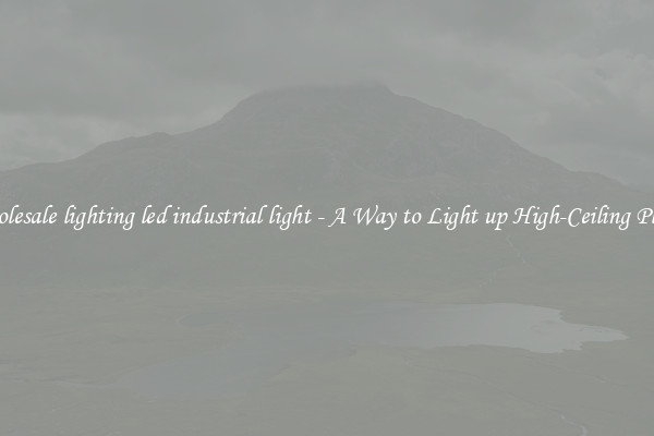 Wholesale lighting led industrial light - A Way to Light up High-Ceiling Places