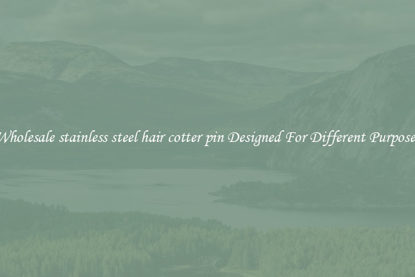 Wholesale stainless steel hair cotter pin Designed For Different Purposes