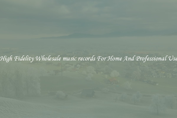High Fidelity Wholesale music records For Home And Professional Use
