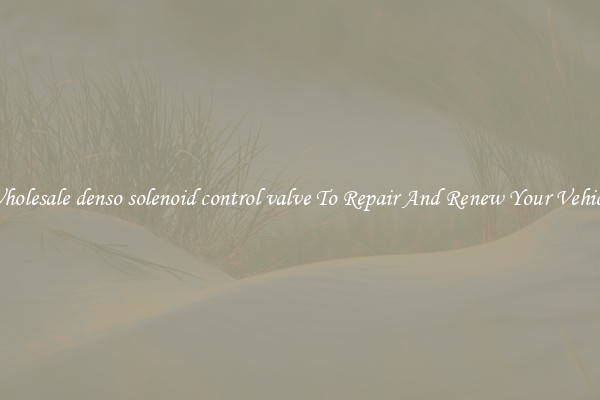 Wholesale denso solenoid control valve To Repair And Renew Your Vehicle